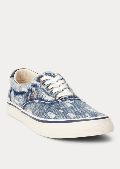 Zapatillas Polo Ralph Lauren Hombre Azules - Thorton Washed Denim - FPNTA9637